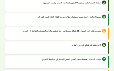 النشرة الصحفية الفلاحية — 10/06/2026