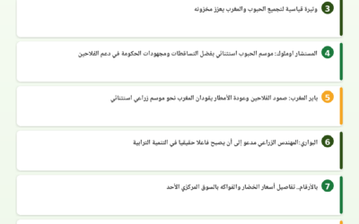 النشرة الصحفية الفلاحية — 21/06/2026