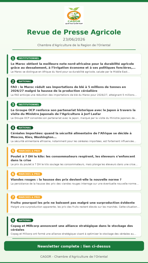 Revue de Presse Agricole — 23/06/2026