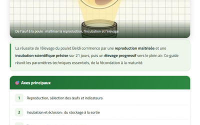 Élevage du poulet Beldi : de l&rsquo;incubation à la production — Guide CAGOR