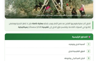 جني الزيتون — دليل تقني CAGOR