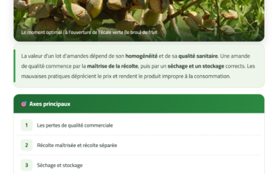 Récolte et post-récolte de l&rsquo;amandier