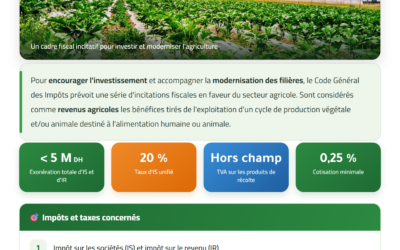 Incitations fiscales en faveur du secteur agricole
